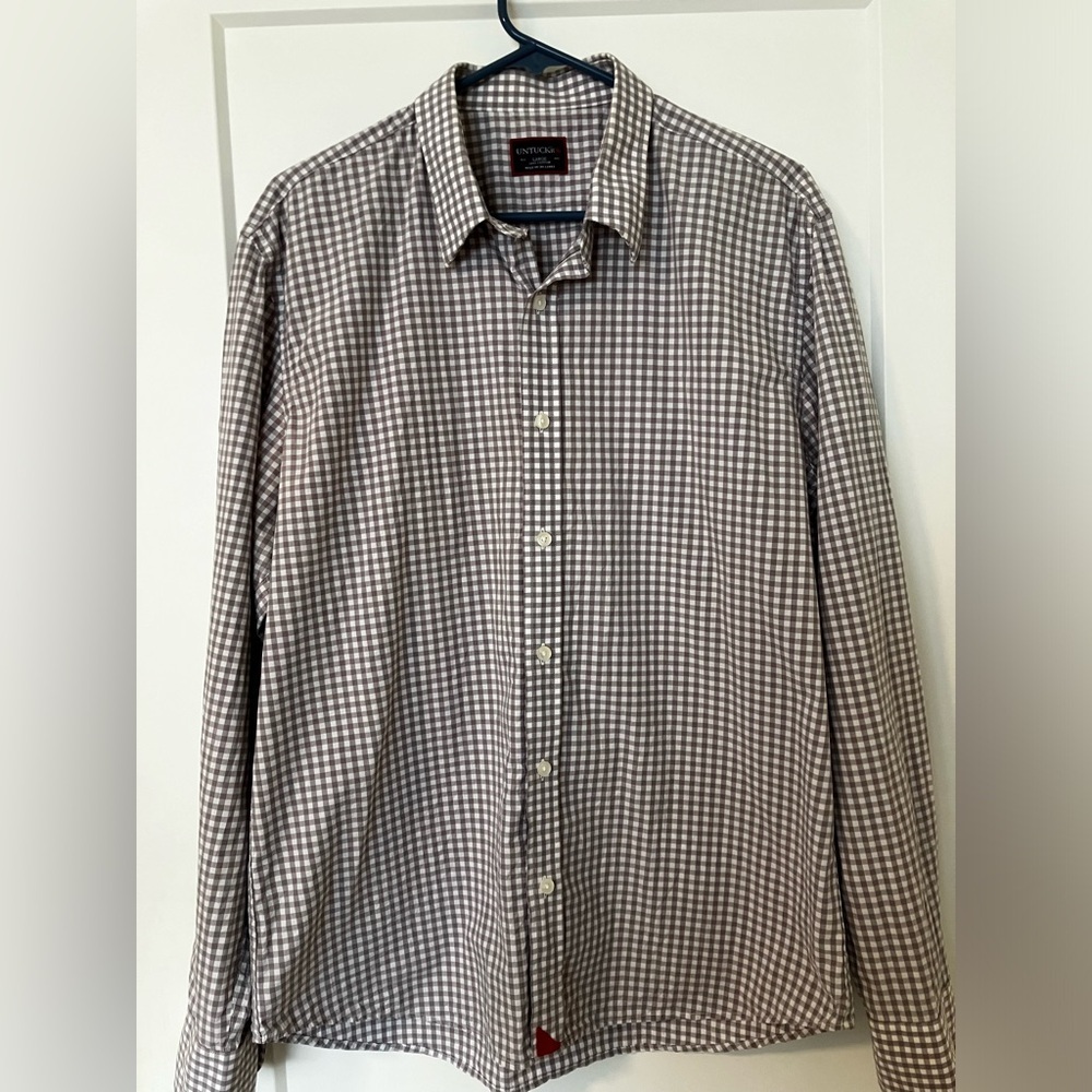 Untuck it Brown Checkered Men's Shirt